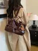 Bolsa Simples para o Dia a Dia Bolsa Plissada Fashion 2026 Ombro Único de Mão Estilo Coreano Nicho Bolsa de Axila Feminina Grande Capacidade Bolsa da Moda