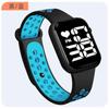 Reloj electrónico LED bicolor de nuevo lanzamiento de gran venta transfronteriza, reloj deportivo para exteriores, reloj de aprendizaje para niños y parejas de forma cuadrada pequeña
