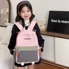 Mochilas de Moda y Sencillas para Niños y Niñas, Bolsas Escolares de Gran Capacidad para Estudiantes de Primaria, Mochilas Infantiles de Bloques de Color Elegantes 2026