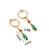 Anime Sala Esmeralda con aretes de cobre circonio cos sin agujeros en las orejas alrededor