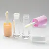 Tubo Redondo para Brillo de Labios, Lipstick Transparente, Brillo de Labios con Cabezal de Pincel Grande, Empaque de Maquillaje, Material de Empaque para Corrector de Varilla Gruesa