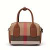 Bolso Pequeño Nuevo de Cuero Genuino Qiandian 2026 para Mujer, Bolso de Mano a Cuadros de Moda Europea y Americana, Bolso Cruzado de Piel de Vaca para Mujer