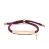 Pulsera Personalizada Publicidad Transfronteriza Logo Personalizado Multicolor Cruz Regalo Navideño Pulsera Trenzada Grabada de Acero de Titanio