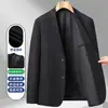 Terno Masculino de Cor Sólida 2026 para Primavera e Outono, Antirrugas, Macio, Alta Elasticidade, Nítido, Versátil para o Trabalho e Uso Casual
