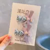Dulces Accesorios para el Cabello Estilo Coreano para Niñas, Corazón Rosa Champaña 2026 Nuevo Modelo Pinza para el Pelo de Lazo, Pinza para Flequillo Infantil, Goma para el Pelo