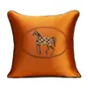 Almohadas Personalizadas Amazon Transfronterizas Cojines para Sofá Bordado Imitación Seda Lujo Ligero Hotel Mesita de Noche Lumbar