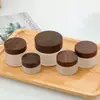 Botellas de Vidrio para Crema Tamaño Viaje Muestras Cosméticas Crema para Ojos Portátil de Viaje Cuidado de la Piel Botellas Vacías Dispensador de Crema/Ungüento Esmerilado