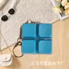 Llavero de Teclado Mecánico con Forma de Rejilla de Colores Arcoíris, Llavero con Forma de Rejilla de Colores Macarrón Sin Iluminación