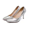 Una generación de simples zapatos de PU de resorte bajo para primavera y otoño zapatos de vestir de punta retro estilo europeo y americano tacones de aguja comercio exterior D391