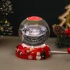Bola de Cristal Esculpida em 3D Papai Noel de Natal Transfronteiriço Luminosa Luz de Noturna Decoração Presente Ornamentos de Mesa