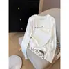 Camiseta de Algodón para Mujer de Manga Larga con Diseño Elegante de Copo de Nieve, Top Base Blanco Delgado, Nuevo Modelo 2026 para Primavera, Verano y Otoño
