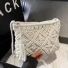 Bolsas Tejidas a Mano 2026 Nuevo Estilo Bolsa Pequeña de Paja Ins Bolso de Playa para Vacaciones Bolsos de Hombro Casuales Tipo Sobre