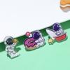 Série criativa de astronauta acrílico geladeira mini desenho animado heterossexual transparente acrílico ímã atacado