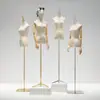 Suporte de Exibição Modelo Vitrine Loja de Roupas Femininas Mannequin Props Mannequin Meio Corpo Cabide para Vestido de Noiva Suporte de Modelo de Boneca