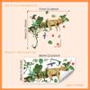 Uma variedade de animais de desenho animado leopardo galhos folhas de plantas verdes adesivos de parede quarto de criança quarto decoração de casa adesivos de parede autoadesivos
