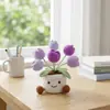 Venta Caliente Transfronteriza Hilo Ganchillo Planta en Maceta Rosa Girasol Abejita Maceta Linda Decoración Adorno Estilo Curativo