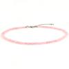 Collar elegante y dulce de cristal rosa natural de 4 mm para niña, con cadena de clavícula de cuentas de turmalina colorida de primera calidad para primavera y verano.