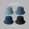 Sombrero de Pescador de Mezclilla Lavada del Fabricante para Mujer, Sombrero de Cubo Vintage Desgastado, Sombrero de Sol Versátil para Hombre, Al por Mayor en Stock, Se Puede Enviar en Nombre de Terceros
