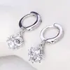 Brincos de cubo mágico JD com zircônia quadrada, brincos de cubo mágico femininos com janela de amor e açúcar, joias fofas para orelha