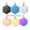 Fornecimento transfronteiriço de aço inoxidável hexagonal dog brand cat brand titanium steel polygonal diy pet brand etiqueta de formato especial