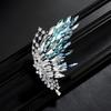 Broche Borboleta de Cristal Gradiente Broche Feminino de Luxo Elegante Corsage Ninho Cravejado de Diamantes Alfinete High-end Acessórios de Roupa