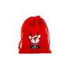 Fornecimento Direto Transfronteiriço Grande Saco Vermelho de Veludo de Natal Saco para Embalagem de Presente de Joias Saco de Presente para Doces de Maçã do Papai Noel