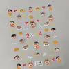 Adesivos Fofos de Unhas Crayon Shin-Chan Desenho Animado 3D Shin-Chan Lente de Celular Planejador Adesivos Relevo DIY Estilo Ca