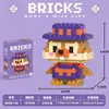 Nuevos Bloques de Construcción de Dibujos Animados Transfronterizos, Bloques de Ensamblaje de Micropartículas, Juguetes para Niños, Juguetes de Caja Sorpresa de Puesto Callejero, Regalos