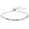 Mecanismo de Cierre Cadena Pulsera de Plata S925 Fila Única Circonita Diamante Artificial Pulsera Venta Directa de Fábrica