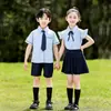 Uniforme Escolar Primaria Estilo Británico 61 Atuendo de Presentación para Coro Infantil Uniforme de Verano para Jardín de Infancia Conjunto de Uniforme para Clase de Graduación