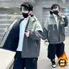 Chaqueta de Esquí Gruesa Acolchada de Algodón para Niños Estilo Nuevo 2026 Ropa Exterior Cálida de Invierno con Capucha para Niños Medianos y Grandes Chaqueta Exterior Resistente al Viento