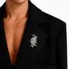 Broche de Pingüino de Estilo Nuevo Europeo y Americano, Broche de Animal de Lujo de Gama Alta de Nicho Incrustado de Diamantes, Accesorios para Hombres y Mujeres, Al por Mayor en Stock