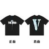 En stock Vlone High Street Big V Mariposa Letra Calavera Esqueleto Limitado Big V Colección Casual Camiseta de Manga Corta para Hombres y Mujeres