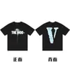 En stock Vlone High Street Big V Mariposa Letra Calavera Esqueleto Limitado Big V Colección Casual Camiseta de Manga Corta para Hombres y Mujeres