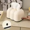 Caja de Pañuelos con Forma de Nube Creativa para Uso Doméstico, Caja de Pañuelos para Sala de Estar de Estilo Cremoso y Alto Valor Estético, Caja de Pañuelos de Baño Montada en la Pared Estilo Ins