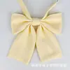 Pajarita de Color Sólido con Puntiagudos y Acentos de Plumas, Accesorios Jk, Pajarita Estilo Japonés para Estudiante Mujer, Pajarita Grande con Cordón, Estilo Uniforme Escolar