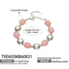 Collar de acero inoxidable con cuentas ovaladas multicolor transfronterizo europeo y americano, pulsera de cadena para clavícula de mujer de nicho de lujo ligero