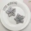6cm Forma de Estrella de Cinco Puntas con Esquinas Afiladas Flor de Cinco Pétalos Accesorios Cosidos a Mano DIY Pasador Diadema Accesorios para Ropa Accesorios