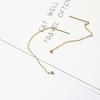Daifa Shajin Light Bead Ear Line Elegante Simples Gold Bead Ear Drop Shake Tone Internet Celebrity Mesmo Estilo Longo Ear Line Brincos