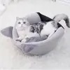 Cama linda para gato, Cama gruesa y cálida de invierno para mascotas, Semicerrada, Segura y lavable para perros, En stock