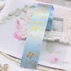 Cartas de Juego Estampado en Caliente Láser de 2.5cm de Ancho, Cinta de Cinta de DIY Hecha a Mano Material para Bolsas Lolita Pain