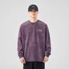 2026 Nuevo Otoño Camiseta de Manga Larga Estilo Retro Americano para Hombre Otoño 270g Peso Pesado Holgada Marca de Tendencia Lavado Tie-Dye Desgastado Hombre