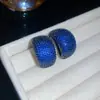 Pendientes Brillantes de Zircón Morado Fruta de Gema con Forma de Arco, Pendientes de Lujo Ligero de Alta Gama, Pendientes de Estilo Retro Europeo y Americano
