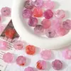 Cuentas de flor de halo acrílico trébol de cuatro hojas agujero recto material de cuentas para pulsera DIY colgante de coche ropa en stock