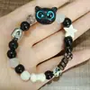 Gato Doce e Legal! Pulseira de Gato com Contas Ins Design de Nicho Tendência para Mulheres, Luxo Acessível Retro Fofo