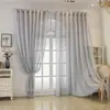 Cortinas translúcidas modernas minimalistas de rama de árbol para ventana, transmiten la luz pero no son transparentes, cortinas listas para usar para la sala de estar, cortinas translúcidas, el fabricante transfronterizo puede enviar por cuenta propia
