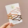Pinzas para el cabello infantiles de moda con forma de estrella, versátiles y no dañan el cabello, juego de pasadores para arreglar mechones sueltos y flequillo, accesorios para el cabello para niñas