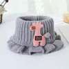 Bufanda para bebé otoño e invierno engrosada cálida linda para niños y niñas cuello bufanda de lana tejida para niños cubrir cuello