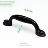 Puxador acrílico preto guarda-roupa armário gaveta elegante puxador preto brilhante arco e flecha móveis de aço plástico anti-ferrugem