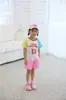 26 Camiseta de Manga Curta Infantil de Verão Estilo Coreano Estampa de Pipoca Camiseta de Manga Curta com Gola Redonda Top Esportivo de Manga Curta Infantil